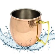 KUBEK ZE STALI NIERDZEWNEJ POKRYTY MIEDZIĄ 500ML 9 x 11 x 8.5 cm