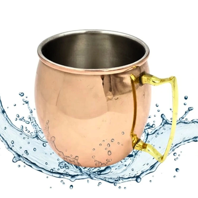 KUBEK ZE STALI NIERDZEWNEJ POKRYTY MIEDZIĄ 500ML 9 x 11 x 8.5 cm