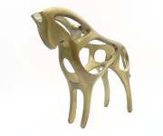 FIGKURKA DEKORACYJNA ALUMINIUM KOŃ AMBER 38 x 25 x 9 cm