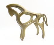 FIGKURKA DEKORACYJNA ALUMINIUM KOŃ AMBER 38 x 25 x 9 cm