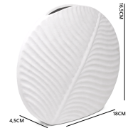 WAZON CERAMICZNY BIAŁY 16,5X18X4,5CM