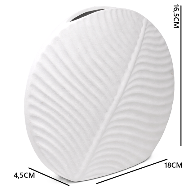WAZON CERAMICZNY BIAŁY 16,5X18X4,5CM