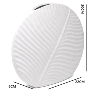 WAZON CERAMICZNY BIAŁY 22X20X6