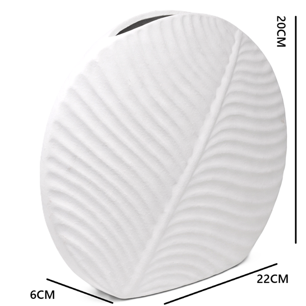 WAZON CERAMICZNY BIAŁY 22X20X6