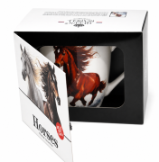KUBEK PORCELANOWY KONIE 350ML