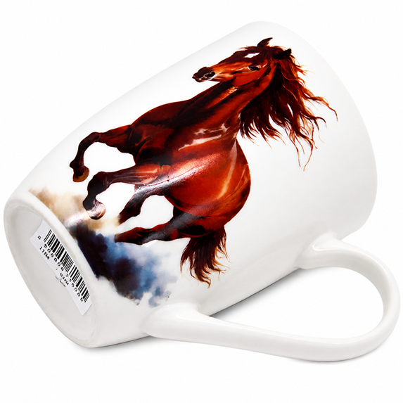 KUBEK PORCELANOWY KONIE 350ML