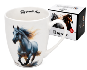KUBEK PORCELANOWY KONIE 350ML