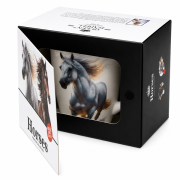 KUBEK PORCELANOWY KONIE 350ML