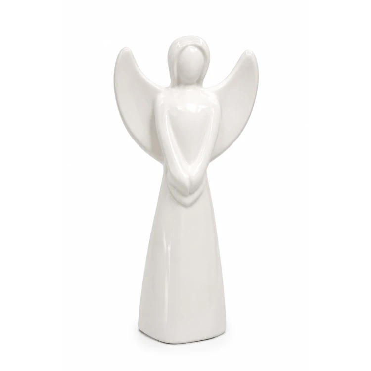 ANIOŁ CERAMICZNY BIAŁY 10,2x6,5x23 cm