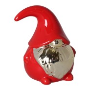 CERAMICZNY SKRZAT CZERWONO-ZŁOTY 11CM