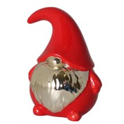 CERAMICZNY SKRZAT CZERWONO-ZŁOTY 11CM