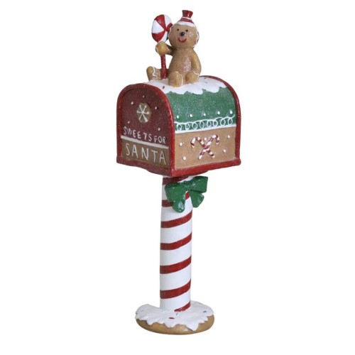ŚWIĄTECZNA SKRZYNKA NA LISTY Z PIERNICZKIEM "SWEETS FOR SANTA" 36cm