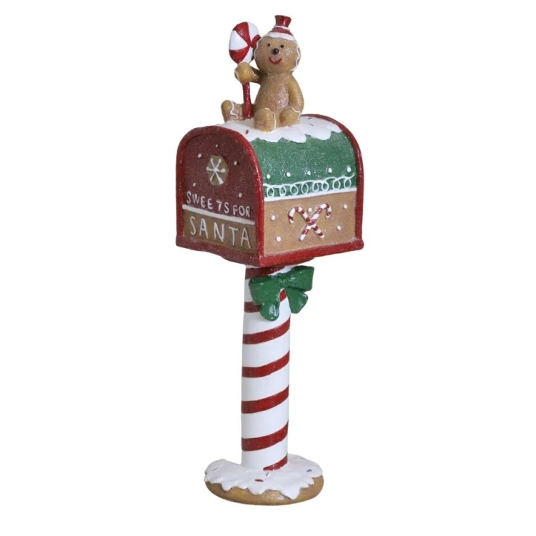 ŚWIĄTECZNA SKRZYNKA NA LISTY Z PIERNICZKIEM "SWEETS FOR SANTA" 36cm
