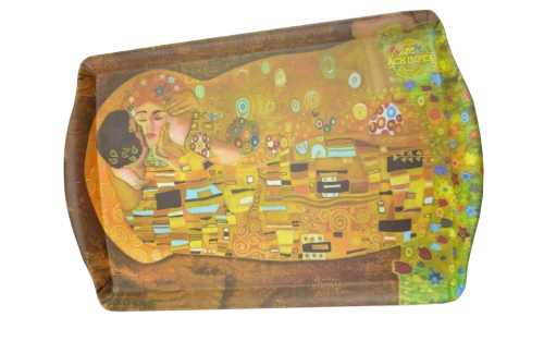TACA PROSTOKĄTNA KLIMT POCAŁUNEK 35X22,5X2 CM