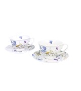 Komplet 2 Filiżanek Royal ze Spodkami 250 ml – MELODY Kwiaty Royal