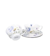 Komplet 2 Filiżanek Royal ze Spodkami 250 ml – MELODY Kwiaty Royal
