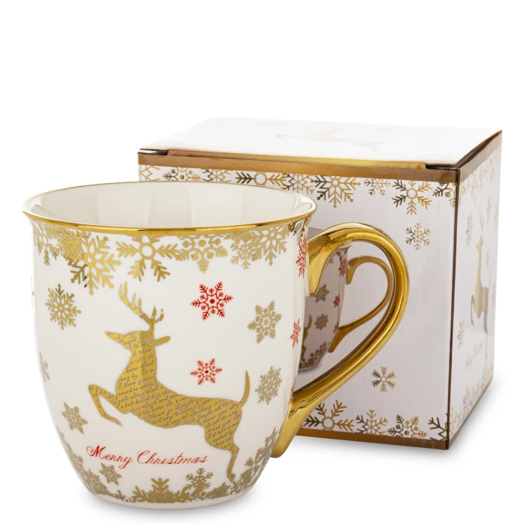 Porcelanowy Kubek Świąteczny 560 ml w Ozdobnym Pudełku