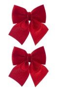 Komplet 2 Czerwonych Kokard Świątecznych 14 cm