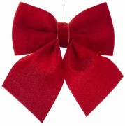 Komplet 2 Czerwonych Kokard Świątecznych 14 cm
