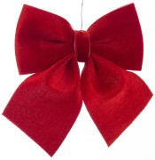 Komplet 2 Czerwonych Kokard Świątecznych 14 cm