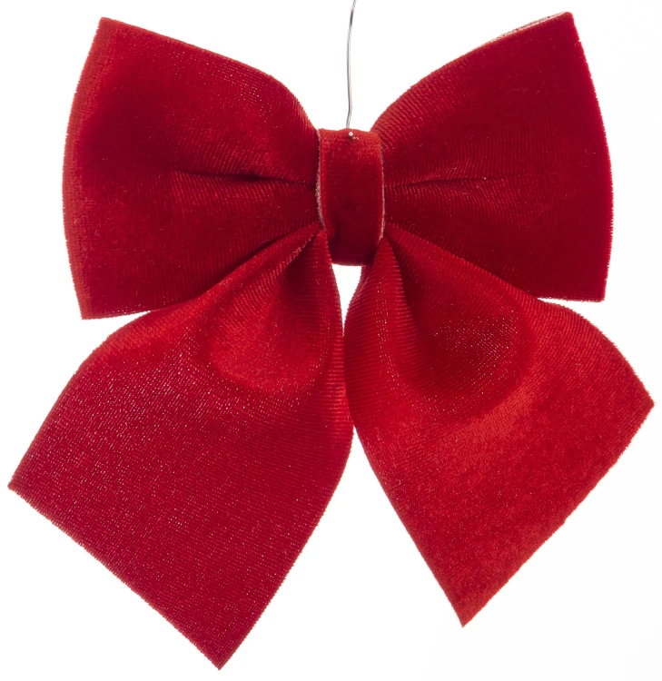 Komplet 2 Czerwonych Kokard Świątecznych 14 cm