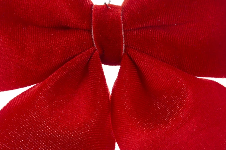 Komplet 2 Czerwonych Kokard Świątecznych 14 cm