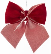 Komplet 2 Czerwonych Kokard Świątecznych 14 cm
