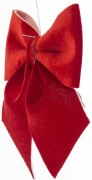 Komplet 2 Czerwonych Kokard Świątecznych 14 cm