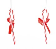 Komplet 2 Cukierkowych Lasek Świątecznych z Kokardką 12 cm