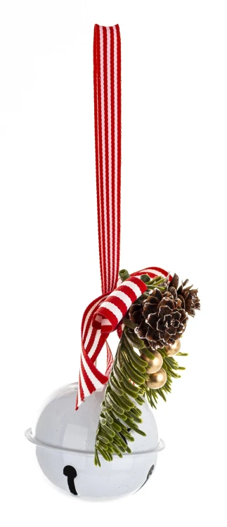 Wisząca Ozdoba Świąteczna Dzwonek z Stroikiem 12 cm