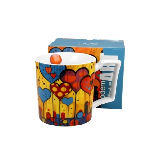 Kubek Porcelanowy XXL 750 ml HEARTS – Modern