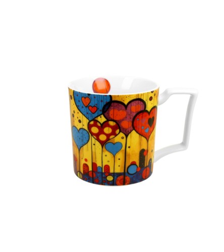 Kubek Porcelanowy XXL 750 ml HEARTS – Modern