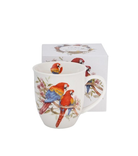 Kubek Porcelanowy 400 ml PAPUGA ARA SZKARŁATNA – Ptasi Świat / Animals