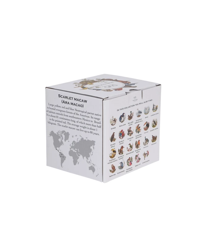 Kubek Porcelanowy 400 ml PAPUGA ARA SZKARŁATNA – Ptasi Świat / Animals