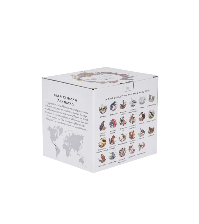 Kubek Porcelanowy 650 ml PAPUGA ARA SZKARŁATNA – Ptasi Świat / Animals