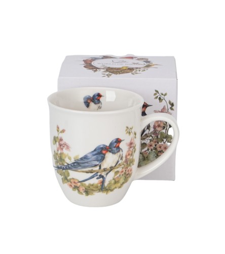 Kubek Porcelanowy 400 ml JASKÓŁKI – Ptasi Świat / Animals