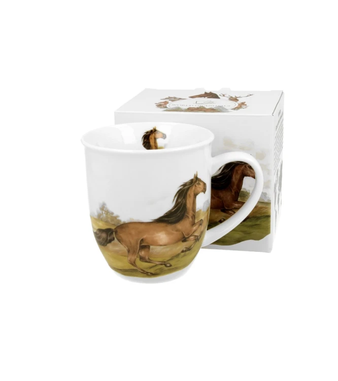 Kubek Porcelanowy 400 ml KOŃ GNIADY – Świat Zwierząt / Animals