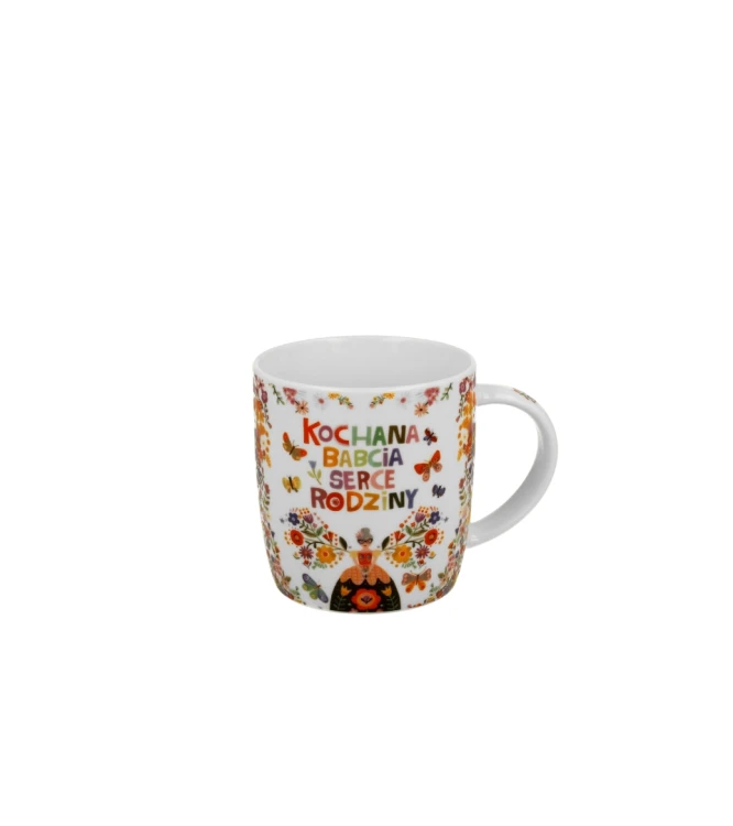Kubek Porcelanowy 400 ml KOCHANA BABCIA PREZENT DLA BABCI DZIEŃ BABCI