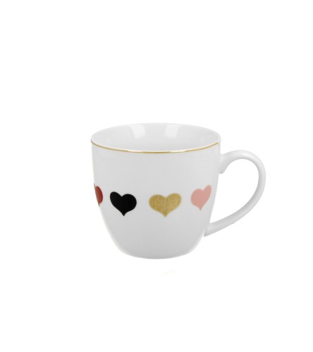 Kubek Porcelanowy 460 ml 4 SERCA SERCE WALENTYNKI