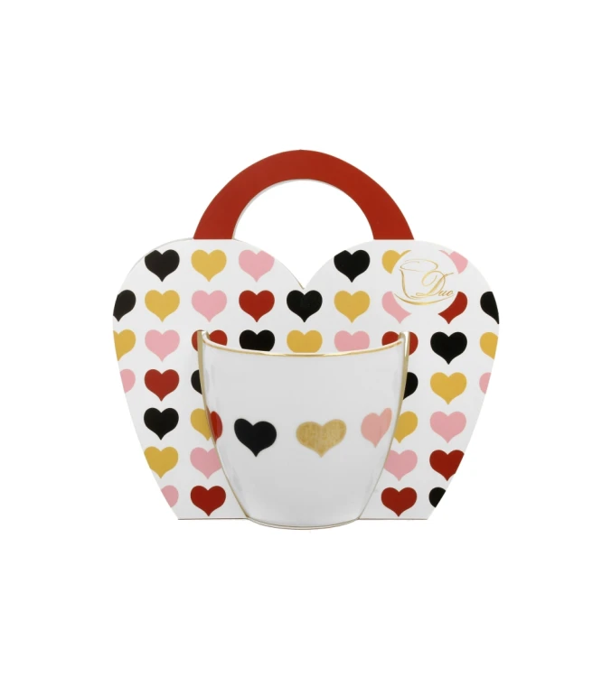 Kubek Porcelanowy 460 ml 4 SERCA SERCE WALENTYNKI