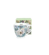 Kubek na Stopce Porcelanowy 510 ml PEONY WHITE PIWONIE – Seria Kwiaty Royal