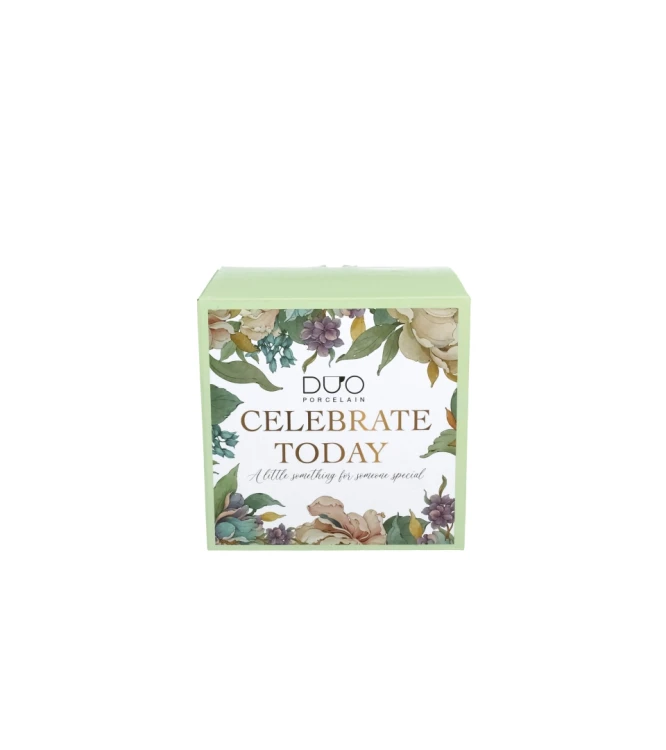 Kubek na Stopce Porcelanowy 510 ml PEONY WHITE PIWONIE – Seria Kwiaty Royal