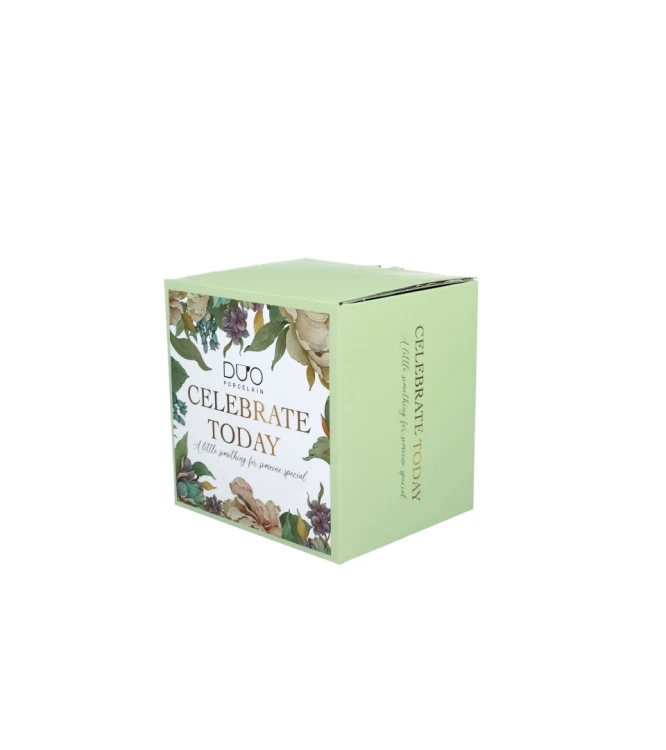 Kubek na Stopce Porcelanowy 510 ml PEONY WHITE PIWONIE – Seria Kwiaty Royal