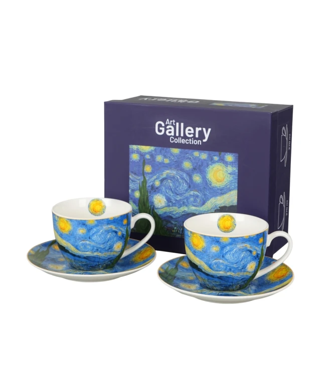 Komplet 2 Filiżanek ze Spodkami 270 ml STARRY NIGHT Vincent van Gogh GWIAŹDZISTA NOC