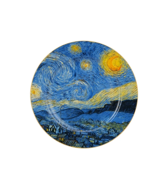 Komplet 2 Talerzy Deserowych 19,2cm  STARRY NIGHT Vincent van Gogh Gwiaździsta Noc
