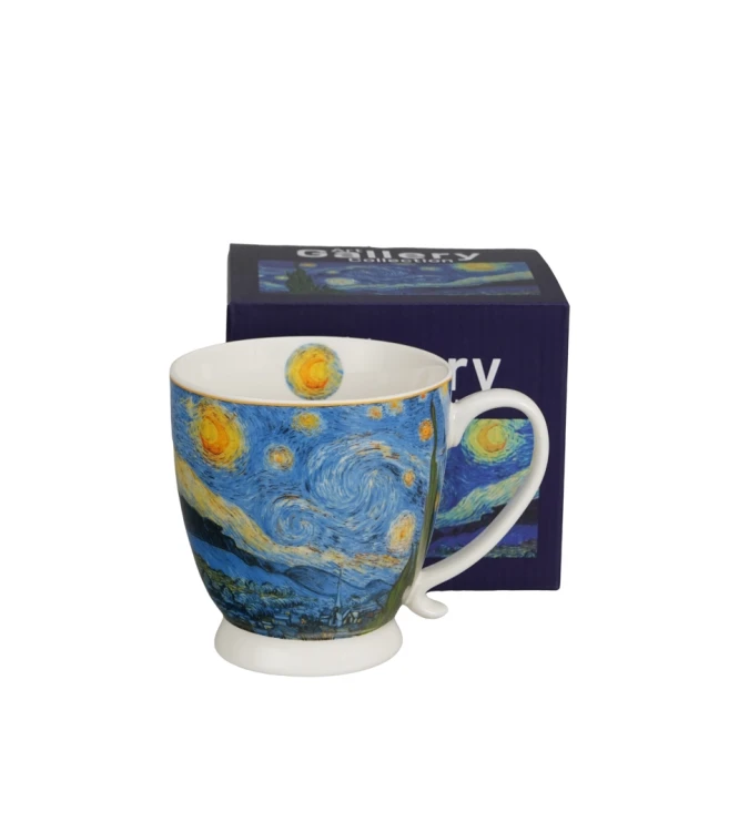 Kubek na Stopce Porcelanowy 510 ml – STARRY NIGHT Vincent van Gogh Gwiaździsta Noc