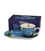 Filiżanka Jumbo z Długim Spodkiem STARRY NIGHT Vincent van Gogh Gwiaździsta Noc