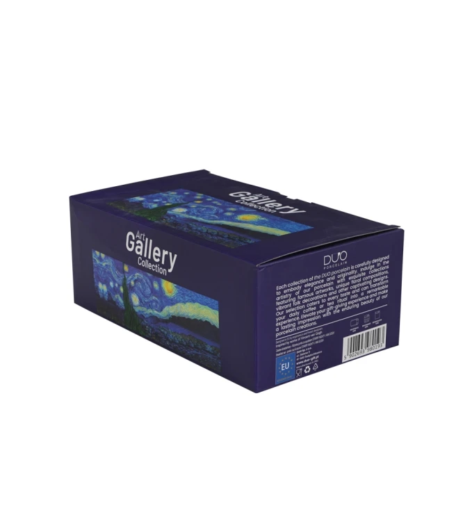 Filiżanka Jumbo z Długim Spodkiem STARRY NIGHT Vincent van Gogh Gwiaździsta Noc