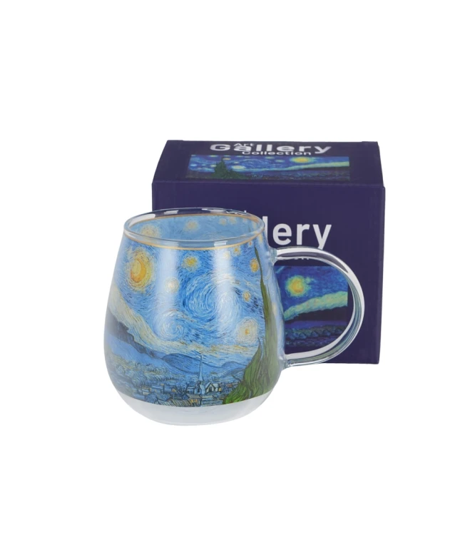 Kubek Szklany 530 ml – STARRY NIGHT Vincent van Gogh Gwiaździsta Noc
