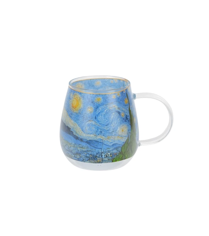 Kubek Szklany 530 ml – STARRY NIGHT Vincent van Gogh Gwiaździsta Noc